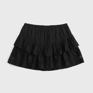 Abercrombie & Fitch Black Tiered Mini Skirt